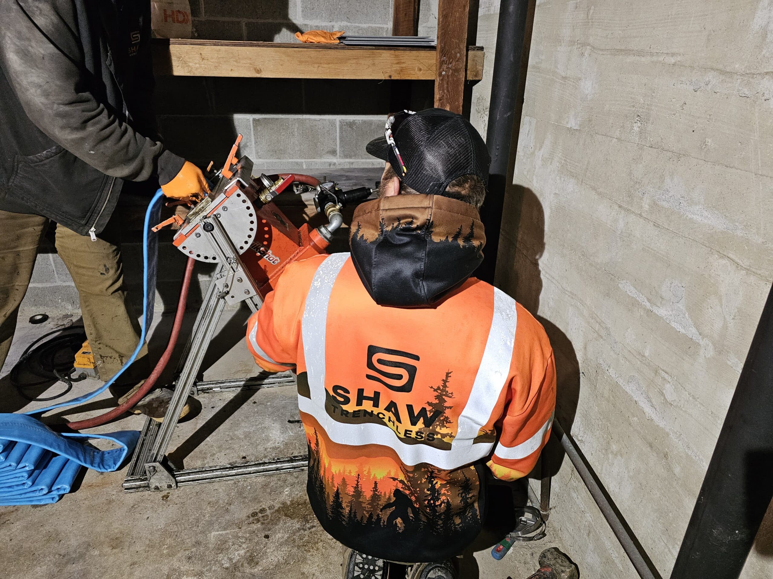 Shaw Trenchless Sewer Repair Spokane Technicians at Work